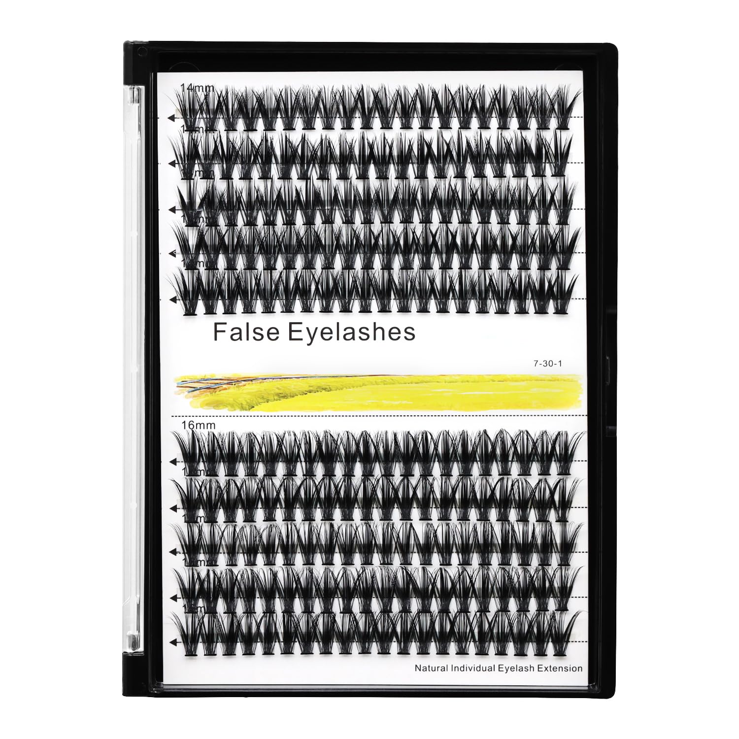 →VAYATOR False Eyelashes Kit/Eyelashes Cluster,7D/10D/20D/30D/40D/50D 200pcs D Curl 8-20mm Mixed Packaging Individual Eyelashes Extension Makeup Tools