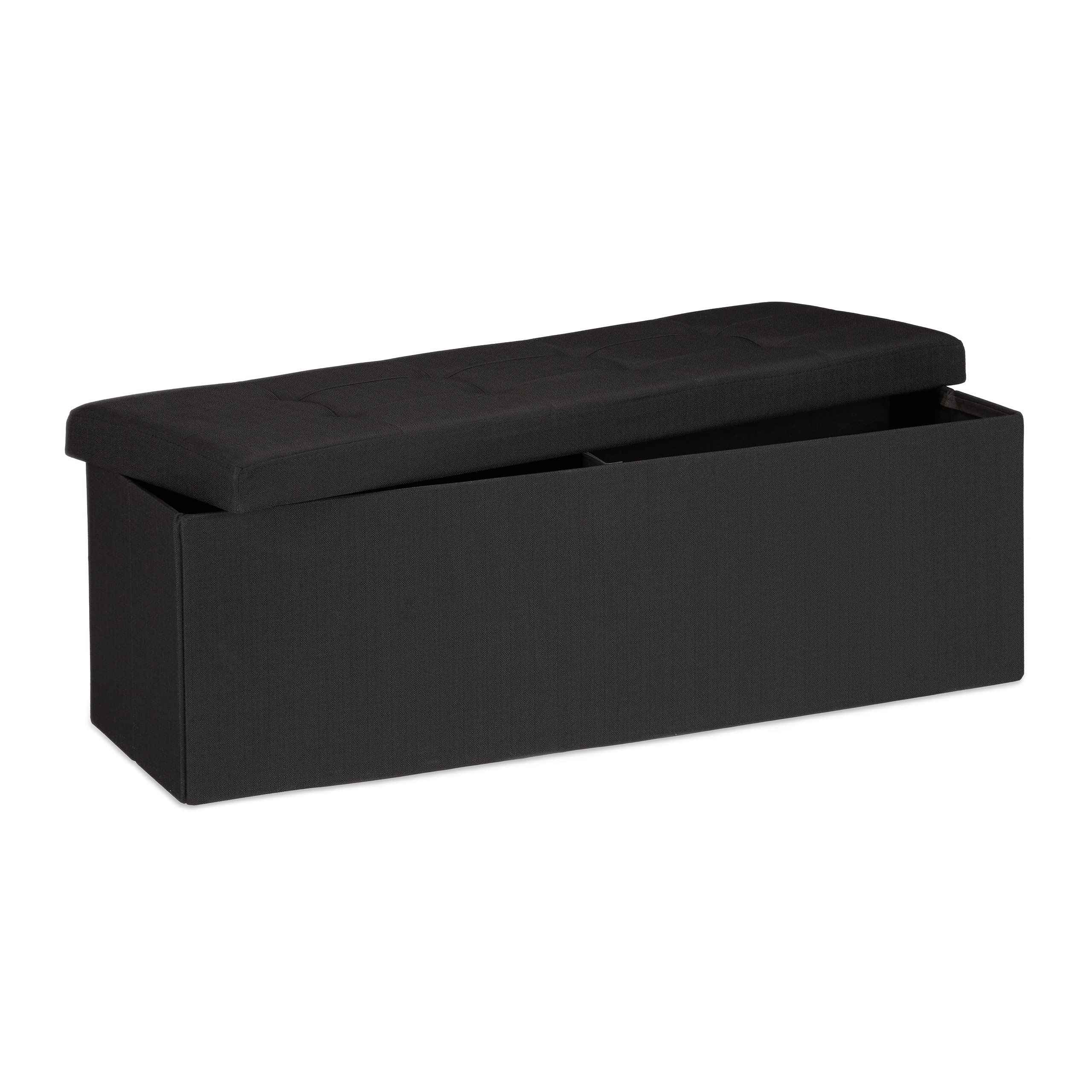 Pouf Pliant, Boîte De Rangement En Linge Banc Maison Canapé Tabouret