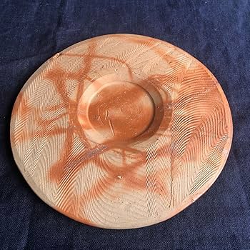 【2473】134.足プレート皿…備前焼 2473】134.足プレート皿…備前焼 2473】134.足プレート皿…備前焼