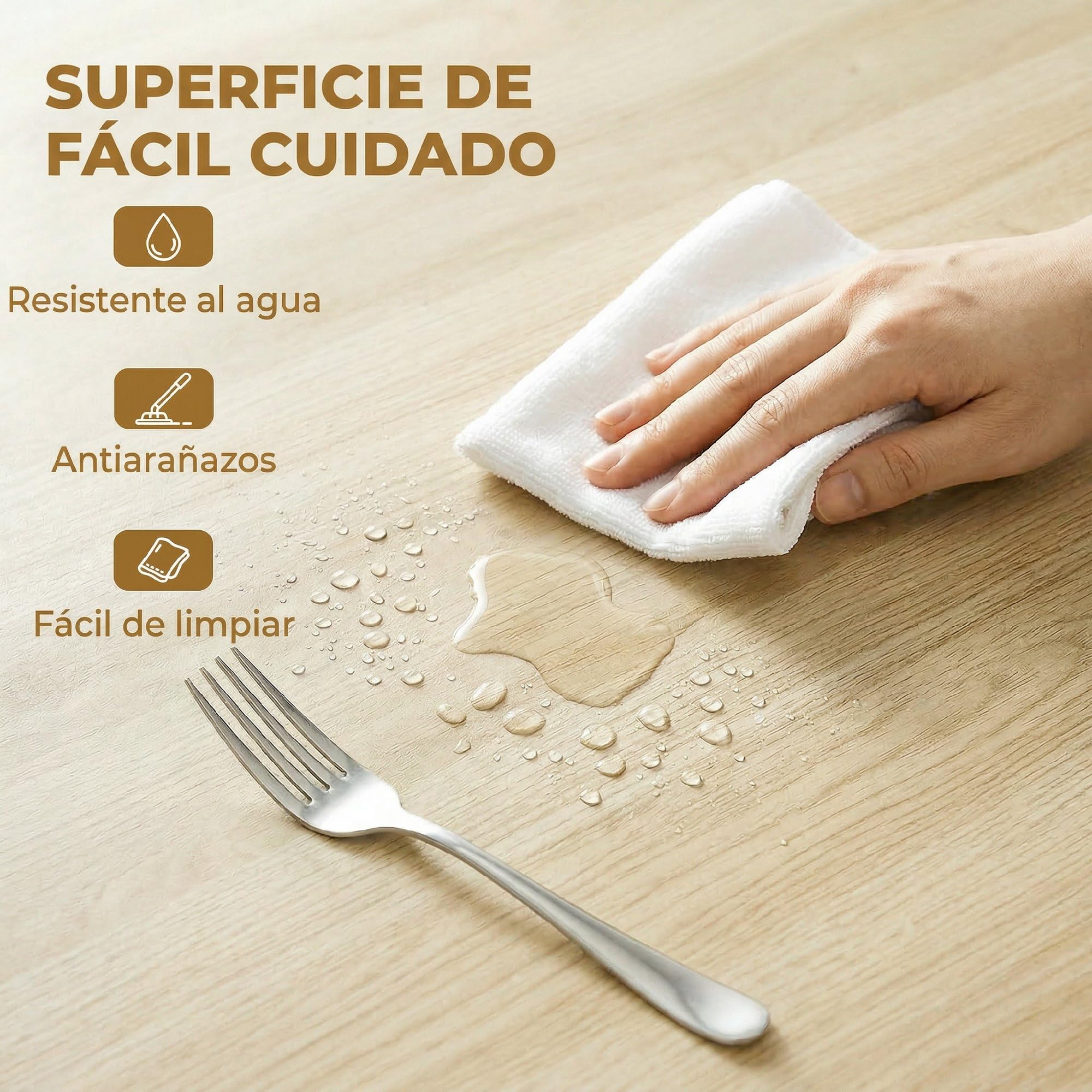 HOMCOM Mesa Plegable de Comedor para 2-6 Personas Ø110x76 cm Natural | Mesa de Cocina Plegable Redonda, Ala Abatible, Marco de Acero Doble X, para Espacio Pequeño