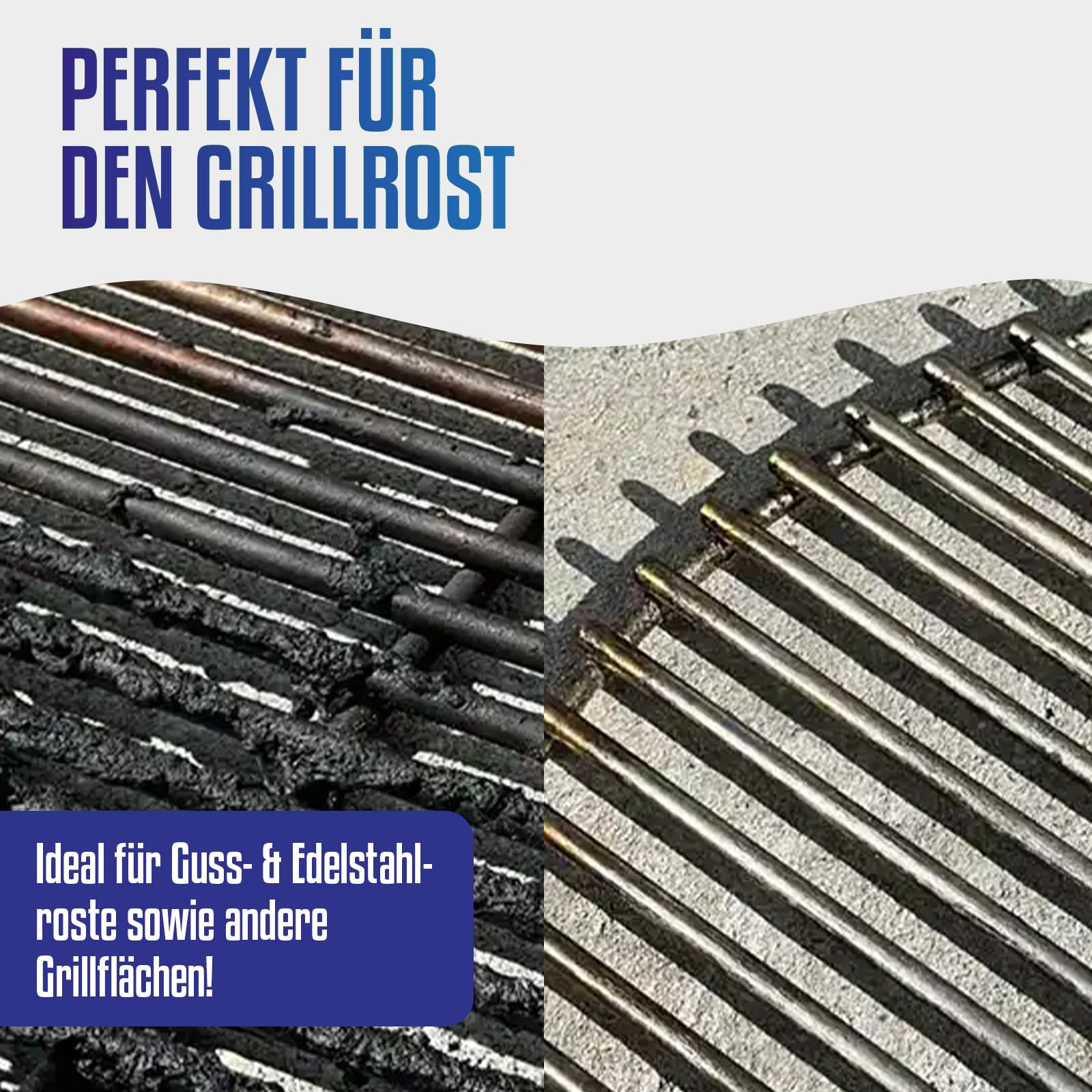 Grillreiniger Set 2x1 l – Krustenlöser & Fettlöser für BBQ, Grill, Pfanne & Backofen – starke Reinigung für Emaille, Edelstahl, Gusseisen, Aluguss, Holz & empfindliche Oberflächen