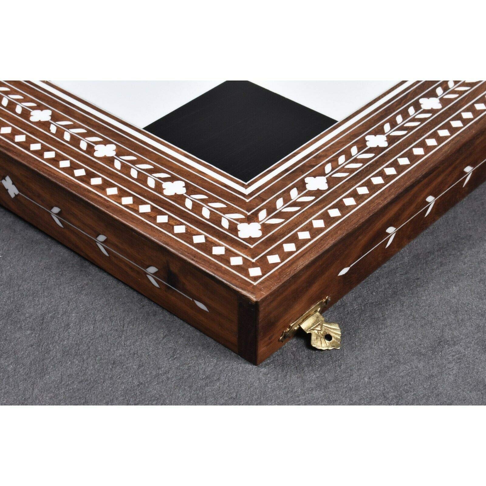 RoyalChessMall- Scacchiera pieghevole grande in legno da 24" - palissandro dorato e acrilico avorio - quadrato da 65 mm
