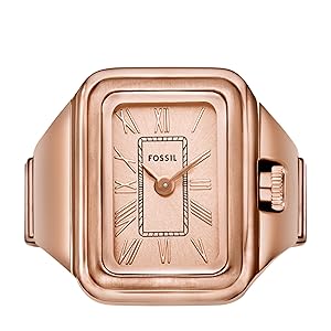 Fossil Women's Quartz Stainless Steel Two-Hand Watch Ring