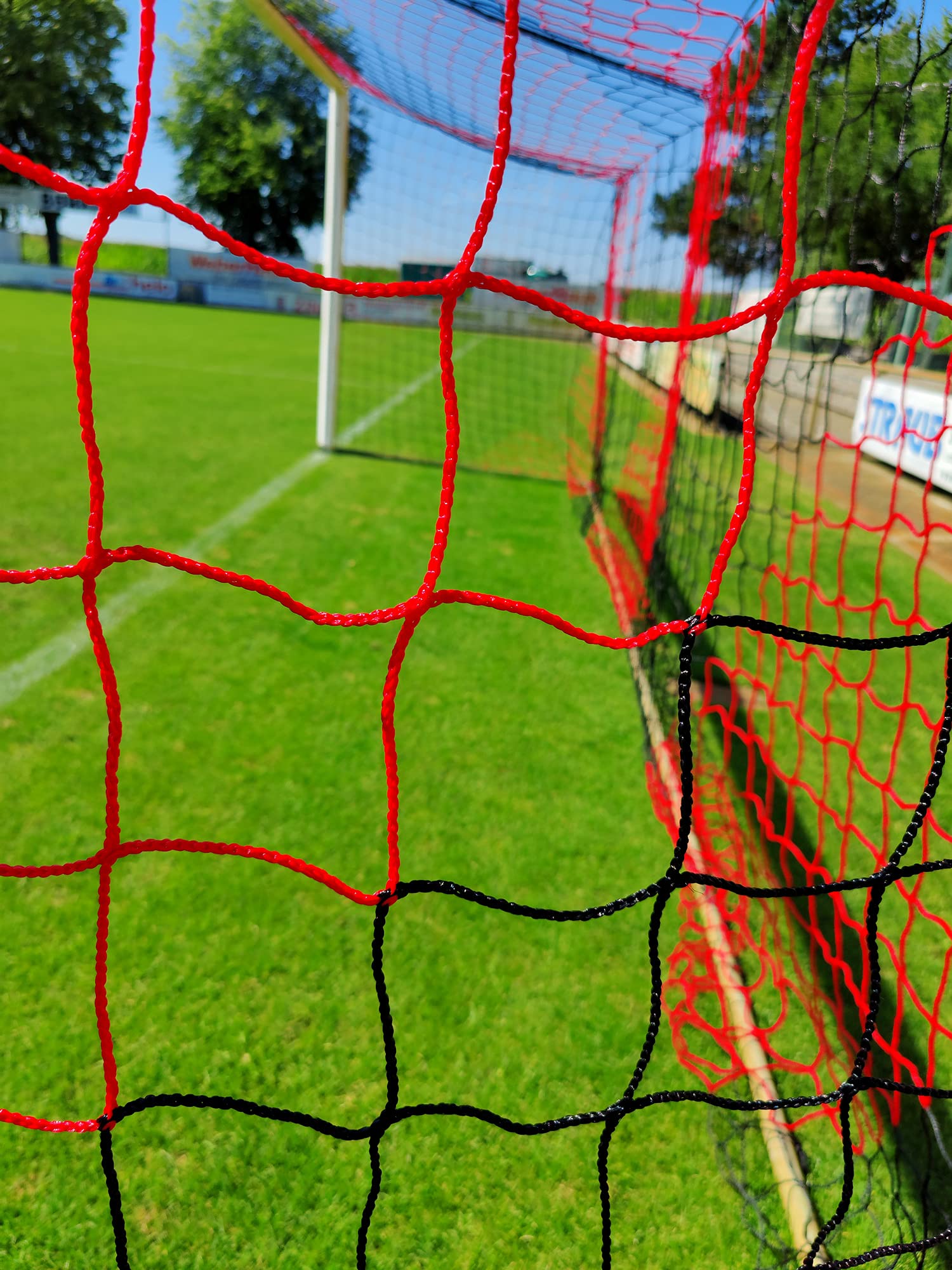 Red de portería de fútbol Profesional Box para Estadio – 7,32 x 2,44 x 2 x 2 m – Hilo Trenzado de 4 mm – Color a elección – Alta Resistencia