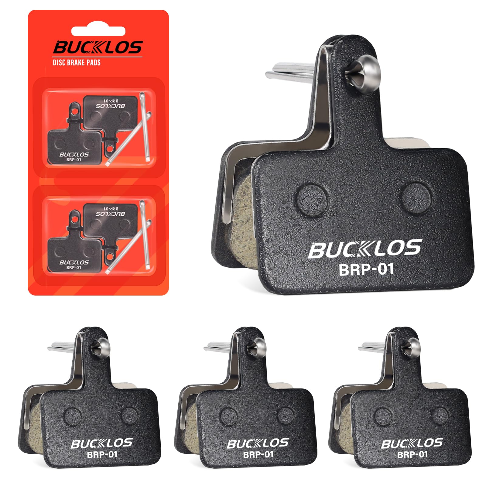 AEYINO 4 Pairs Bike Brake Pads for TRP Tektro Shimano MT200 Deore Br-M575 M525 M515 T615 T675 M505 M495 M486 M485 M475,Disc Brakes Pads for Bicycle Mountain/Electric/Road/MTB — image 1