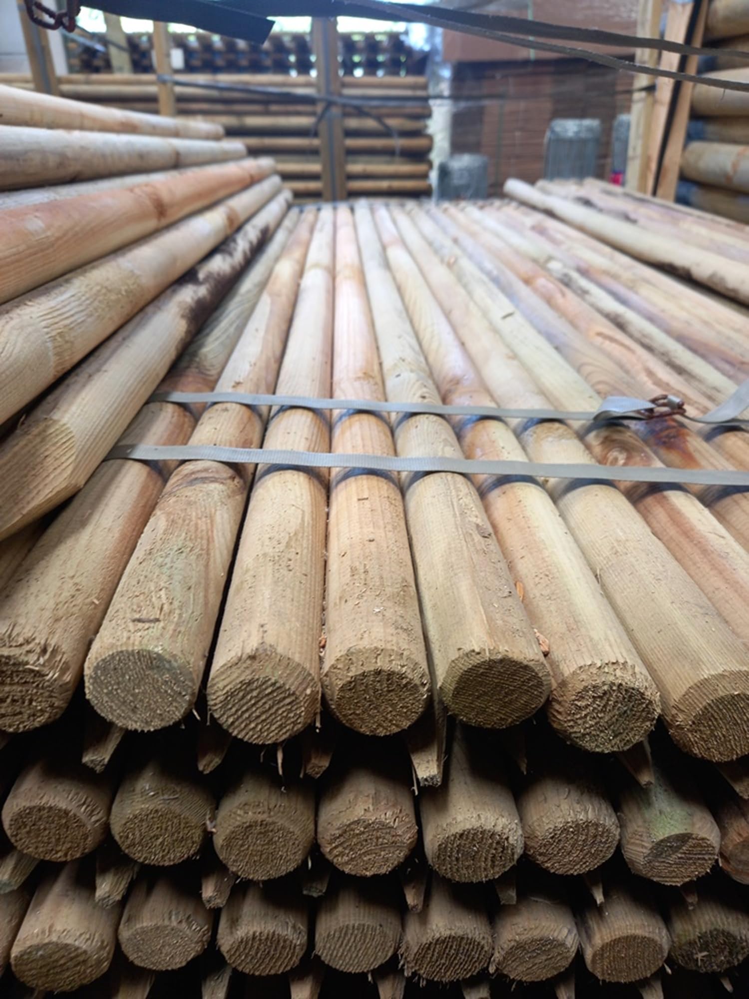 F&G Supplies Round Fence Posts 1.8m x 40mm Pressure Treated 25 Pack