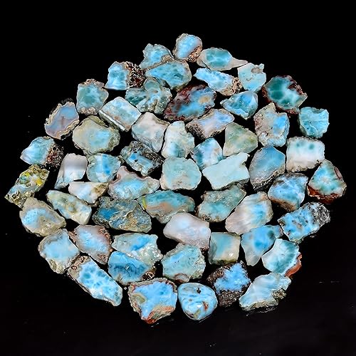 Miniatura 21 de Natural Yaxaite Raw Slice Gemstone- Healing Crystals for DIY Jewelry Making -Loose Natural Cabochon -Perfect for Crafting Unique Jewelry Designs