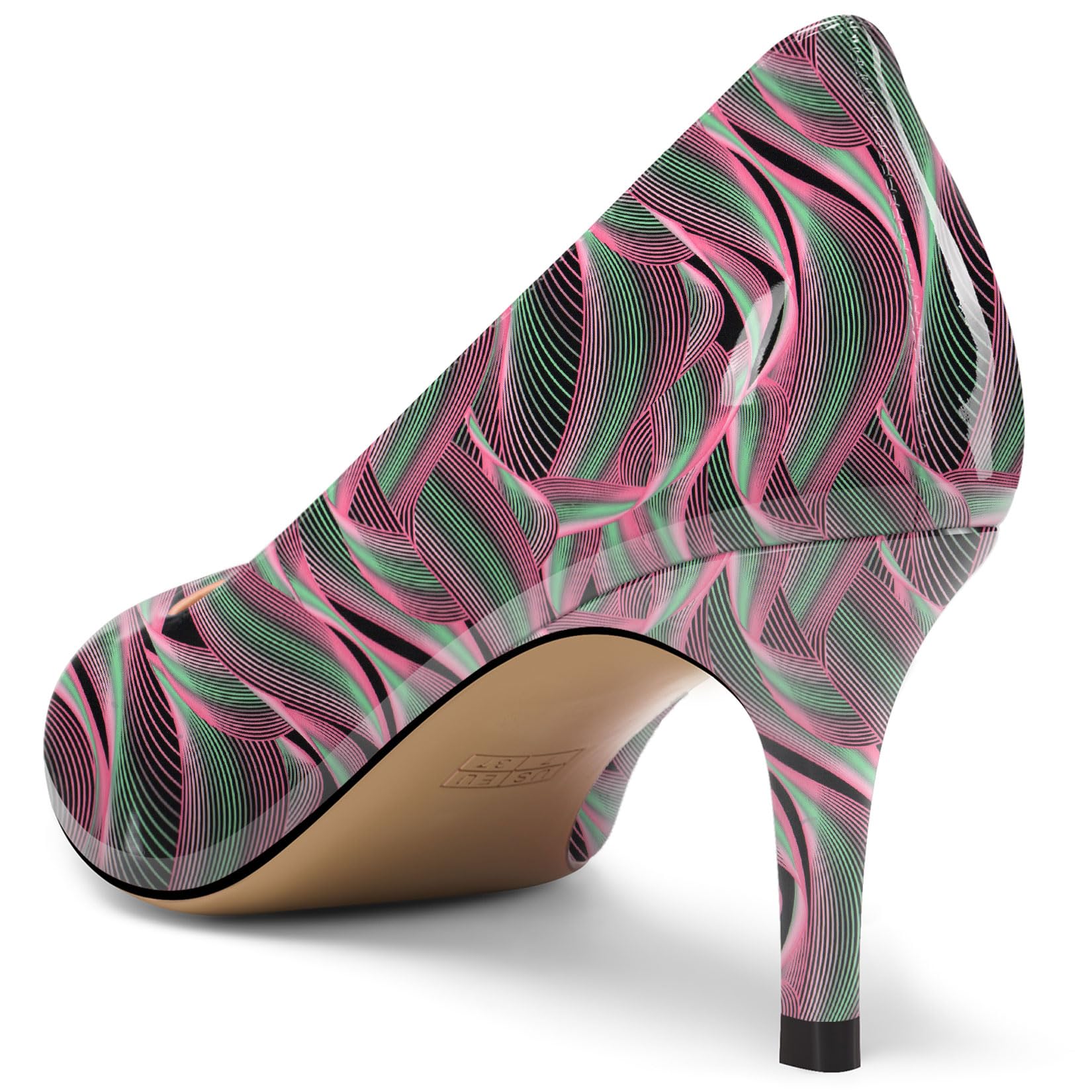 NobleOnly Donna Chiusa Rotonda Punta Medio Gattini Tacco Heel Slip-on Ufficio Pumps Dress Casual Classico Scarpe 6.5 CM Heels