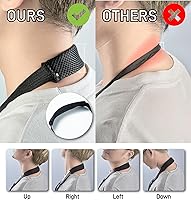 Vista 6 de Delantal impermeable con cómodo babero ajustable de goma de vinilo para lavavajillas, delantal resistente para hombres y mujeres lavavajillas Negro