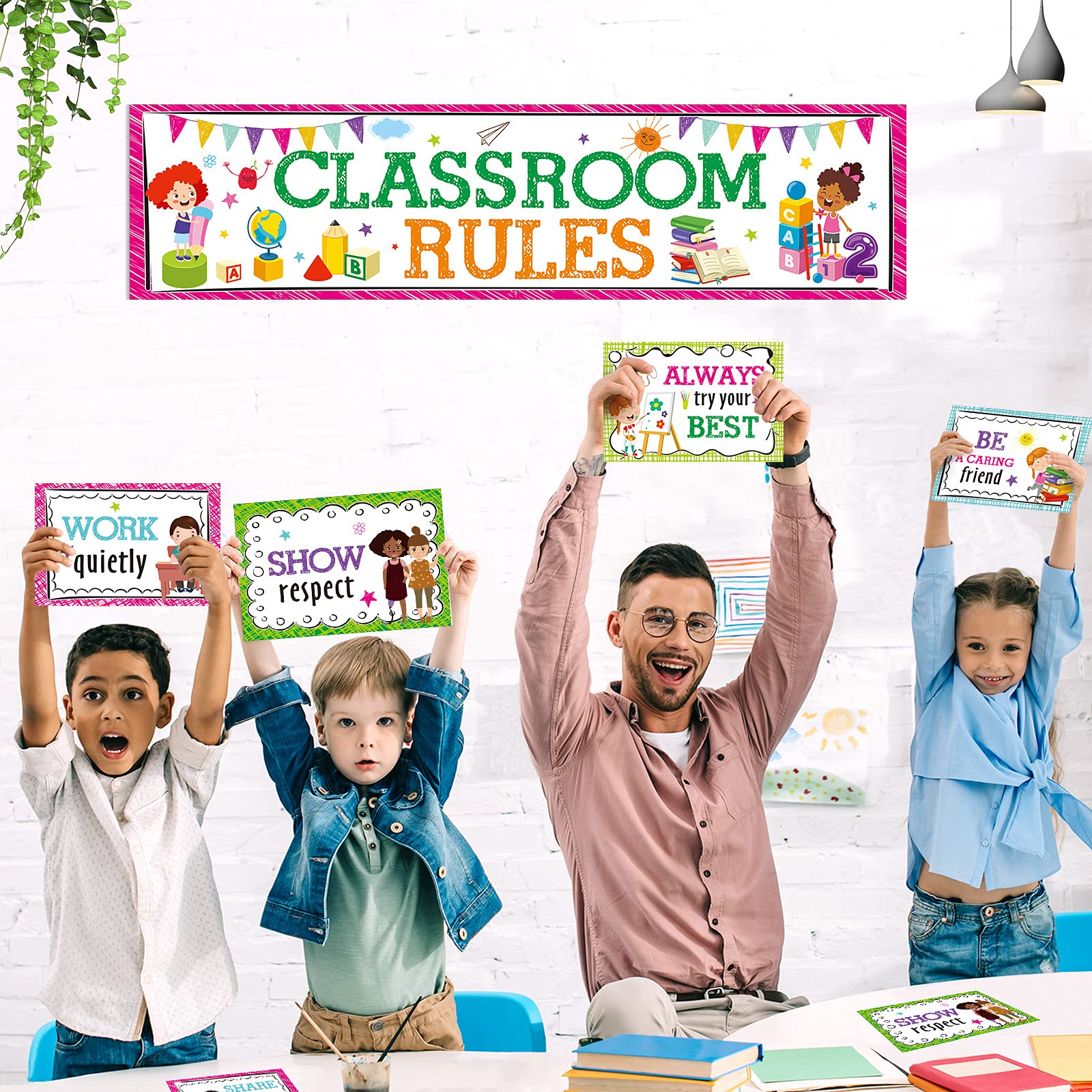 Classroom Rules Bulletin Board Set for Classroom Decorations Classroom Rules Posters Behavior Educational Good Habits Manners Chart for Kindergarten Preschool Primary Middle High School - Image 6