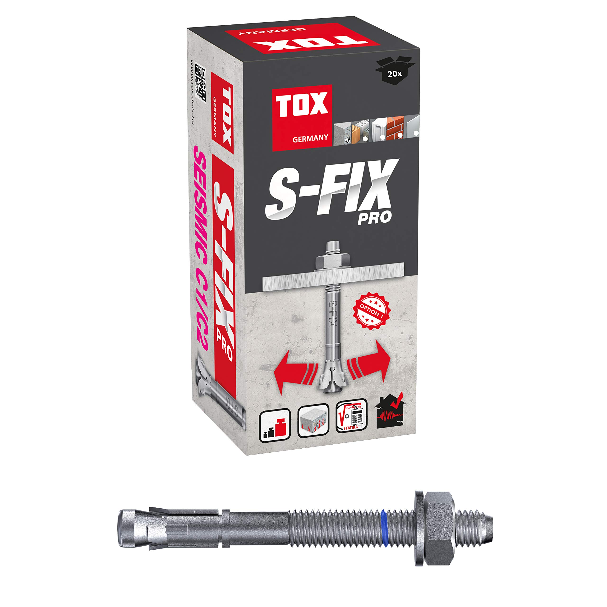 TOX Bolzenanker S-Fix Pro M12 x 180/84 mm 20 Stück 04010229 verzinkt