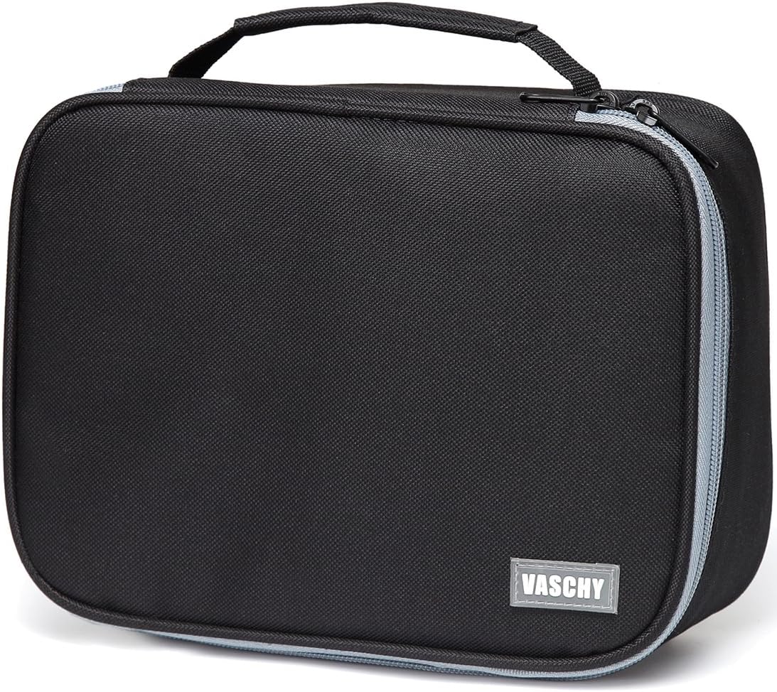 VASCHY Large Pencil Case, Pen Pouch Bag with Detachable Layers for Boys Girls Portable Aesthetic Maker Holder with Big Compartment and Top Handle Desk Organizer for Women Men College Office Black