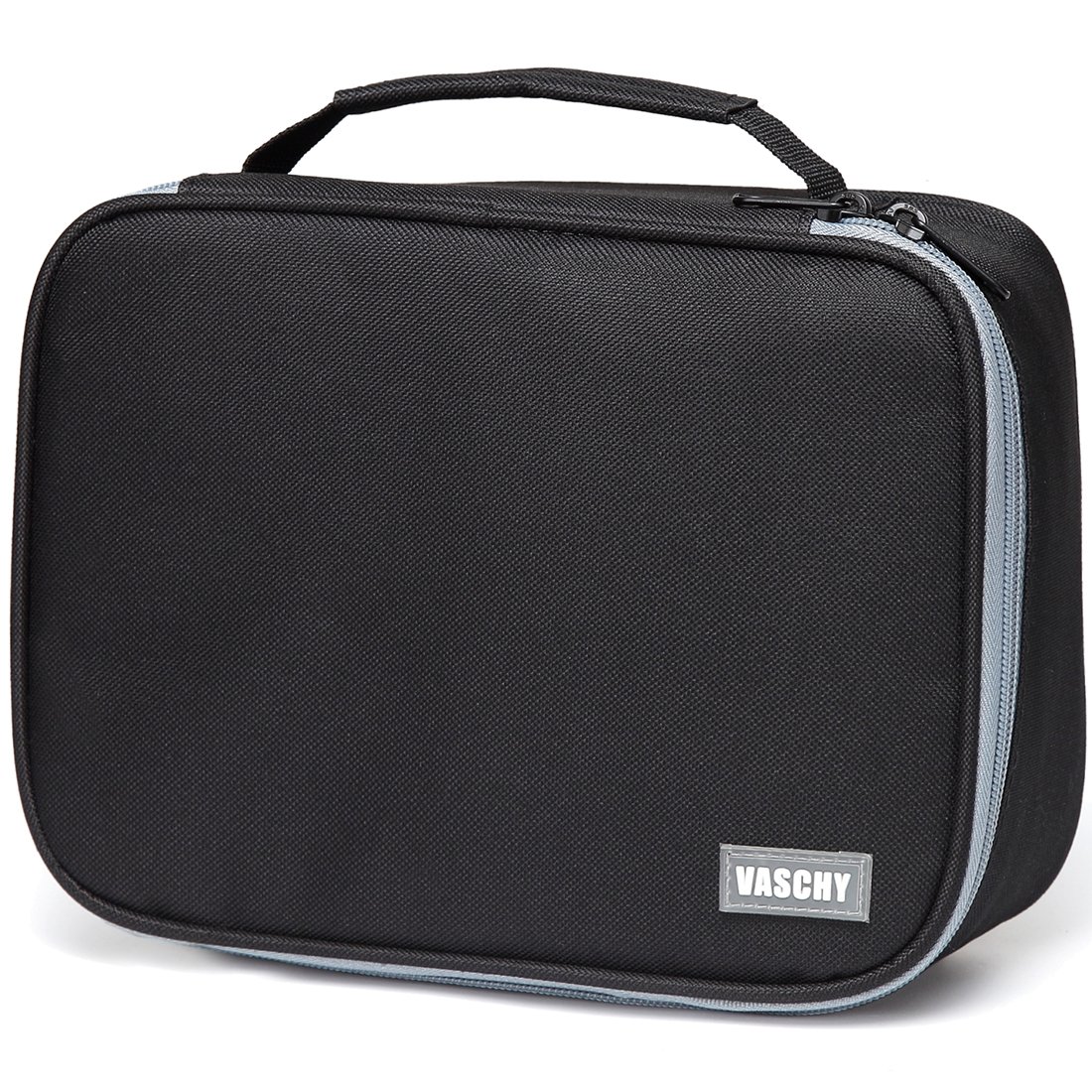 VASCHY Pencil Case for Boys, Large Pen Stationery Pouch with Detachable Layers Slots Multiple Zipper for Kids Adults School Office Art Supply Black