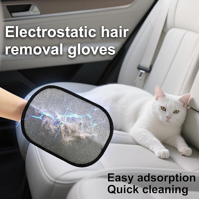Guantes para remover pelo de mascota 2 piezas miniatura 7