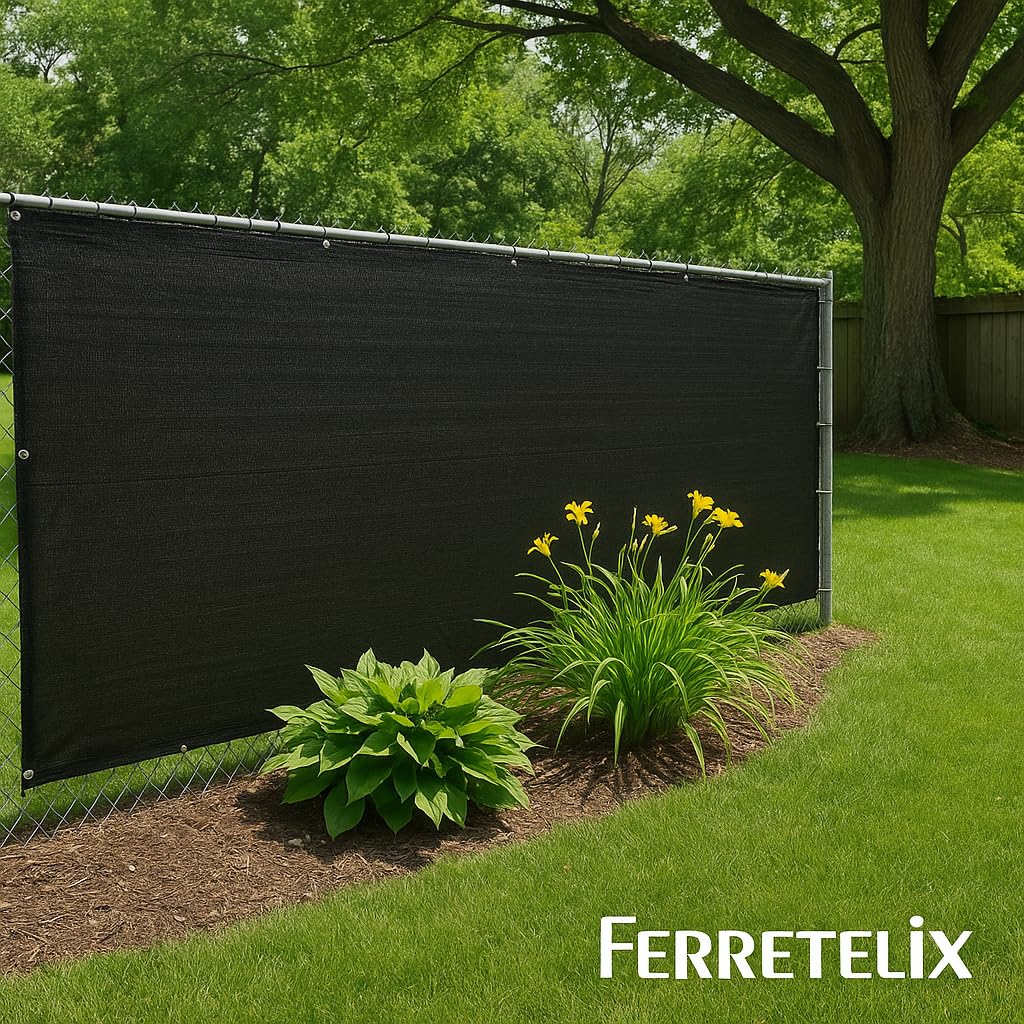 Ferretelix® Malla de Ocultación Negra 2 x 50 m – 95% Sombreado para Jardín, Valla y Terrazas
