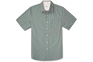 Short Sleeve Casual Button Down Plaid Men Shirt