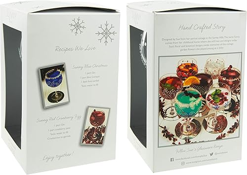 Miniatura 3 de Pavilion Gift Company Feliz Navidad - Acebo y bayas - Copa de vino pintada a mano (24 oz)