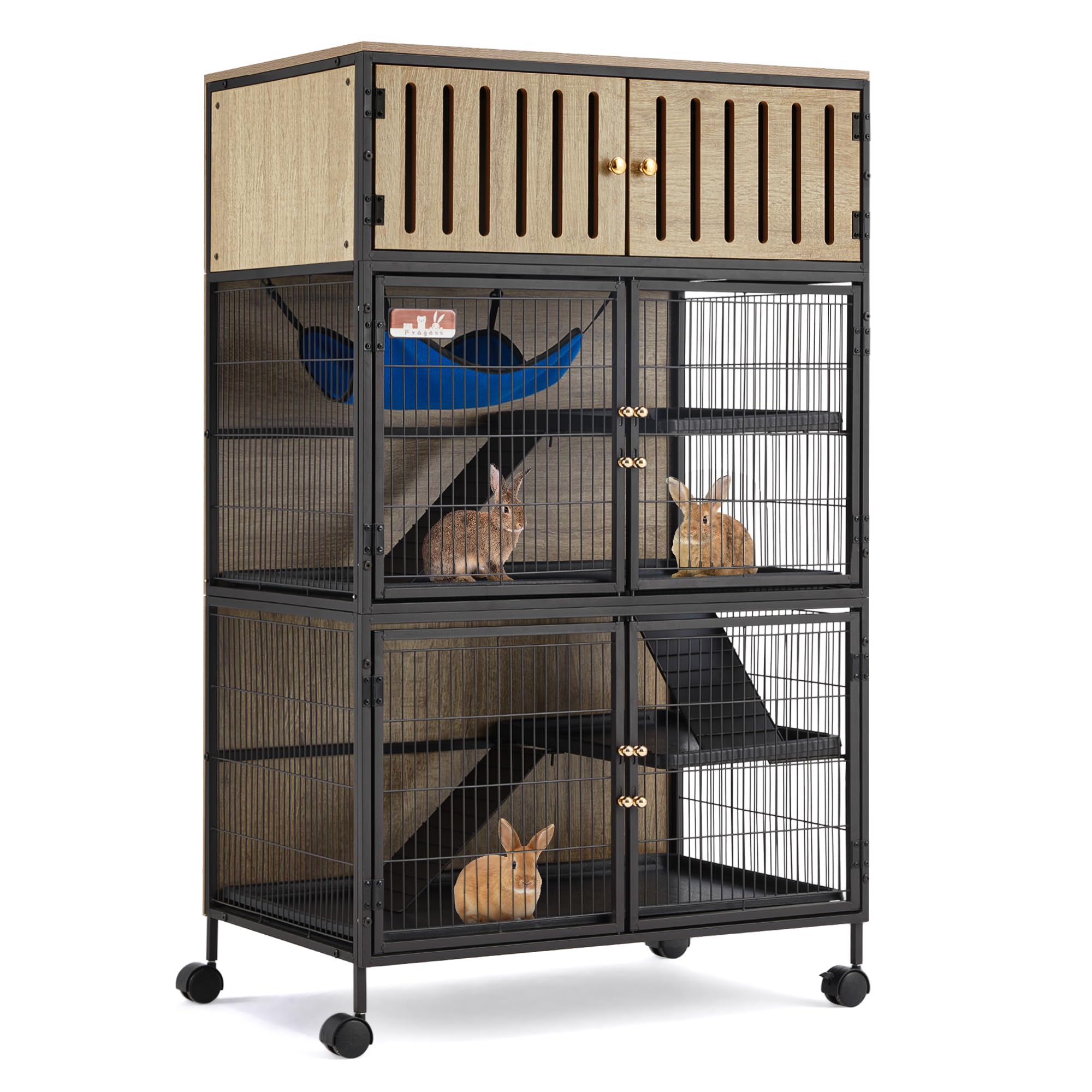 Fragess 5-Level Metal & Wood Cage