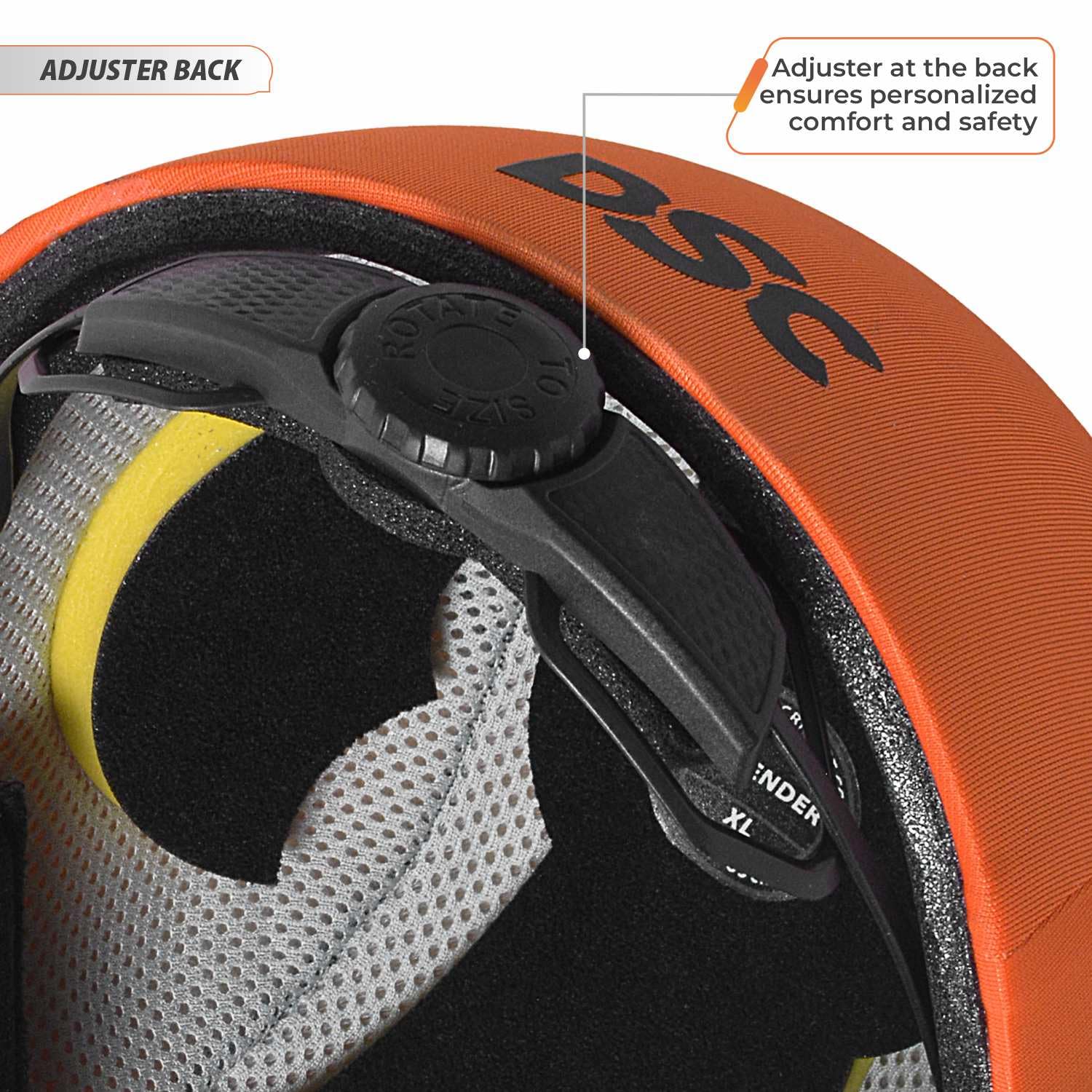 DSC DEFENDER Cricket Helmet for Men & Boys (Adjustable Steel Grill | Back Support Strap | Light Weight | size :Small (Orange)