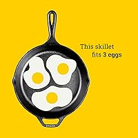 Vista 3 de Lodge 10.25 Inch Cast Iron Skillet – Pre-Seasoned Frying Pan with Teardrop Handle – Oven, Stovetop, Grill & Campfire Use – Made in USA – Durable