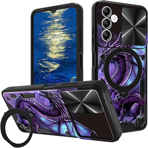 Vista 62 de Funda protectora híbrida para Samsung Galaxy A53 5G de 6.5 pulgadas y anillo giratorio de 360 grados, función atril, híbrida, de doble capa