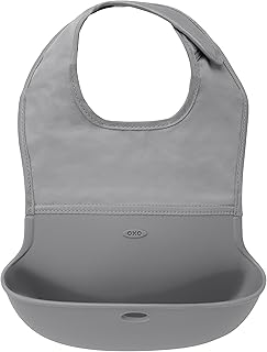 OXO Tot Roll-Up Bib- Gray