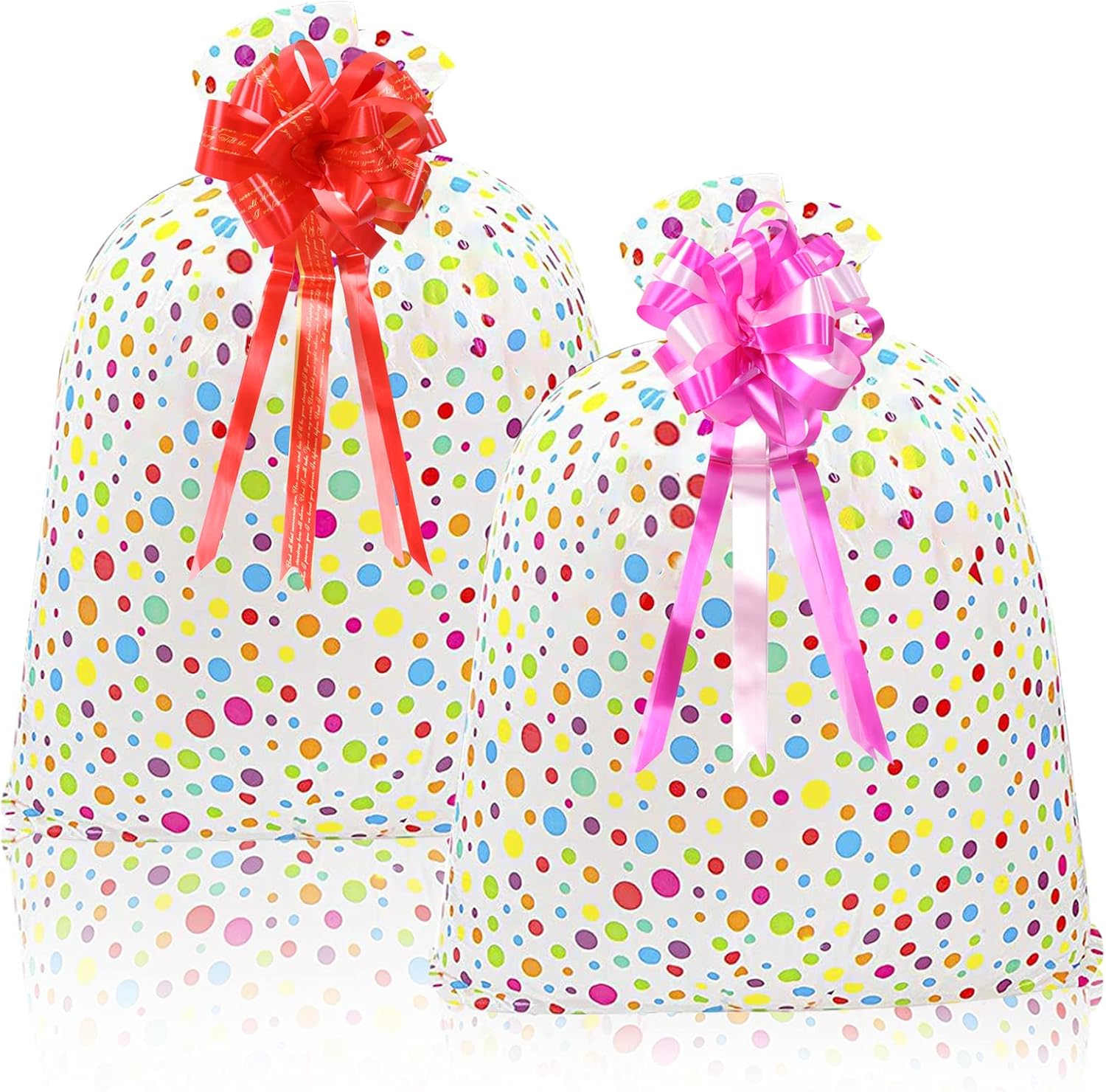 2 Pack Jumbo Plastic Gift Bags, 36× 56 inches Extra Large Gift Bag with