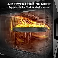 Vista 3 de BLACK+DECKER Horno microondas 5-en-1 con función de freidora de aire, combinación, horneado, asado y cocción por convección, 0,9 pies cúbicos