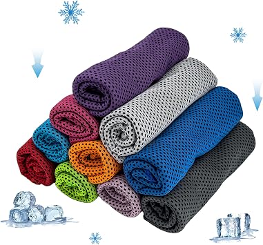 Cooling Towels, Soft Breathable Sweat Ice Towel for Sports, Yoga, Gym, Golf, Camping, Running, Fitness, Workout & More Activities