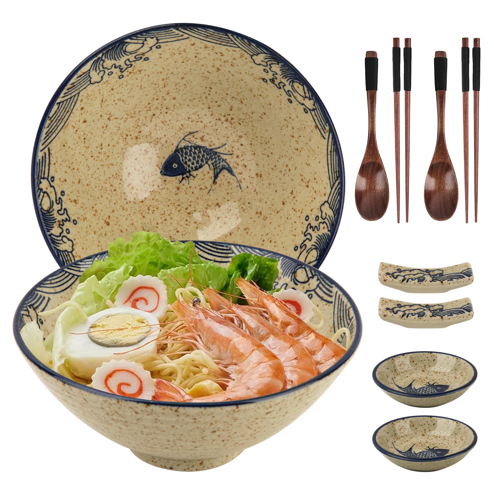 GEEKHOM Japanische Ramen Schüssel 2x 1200ml