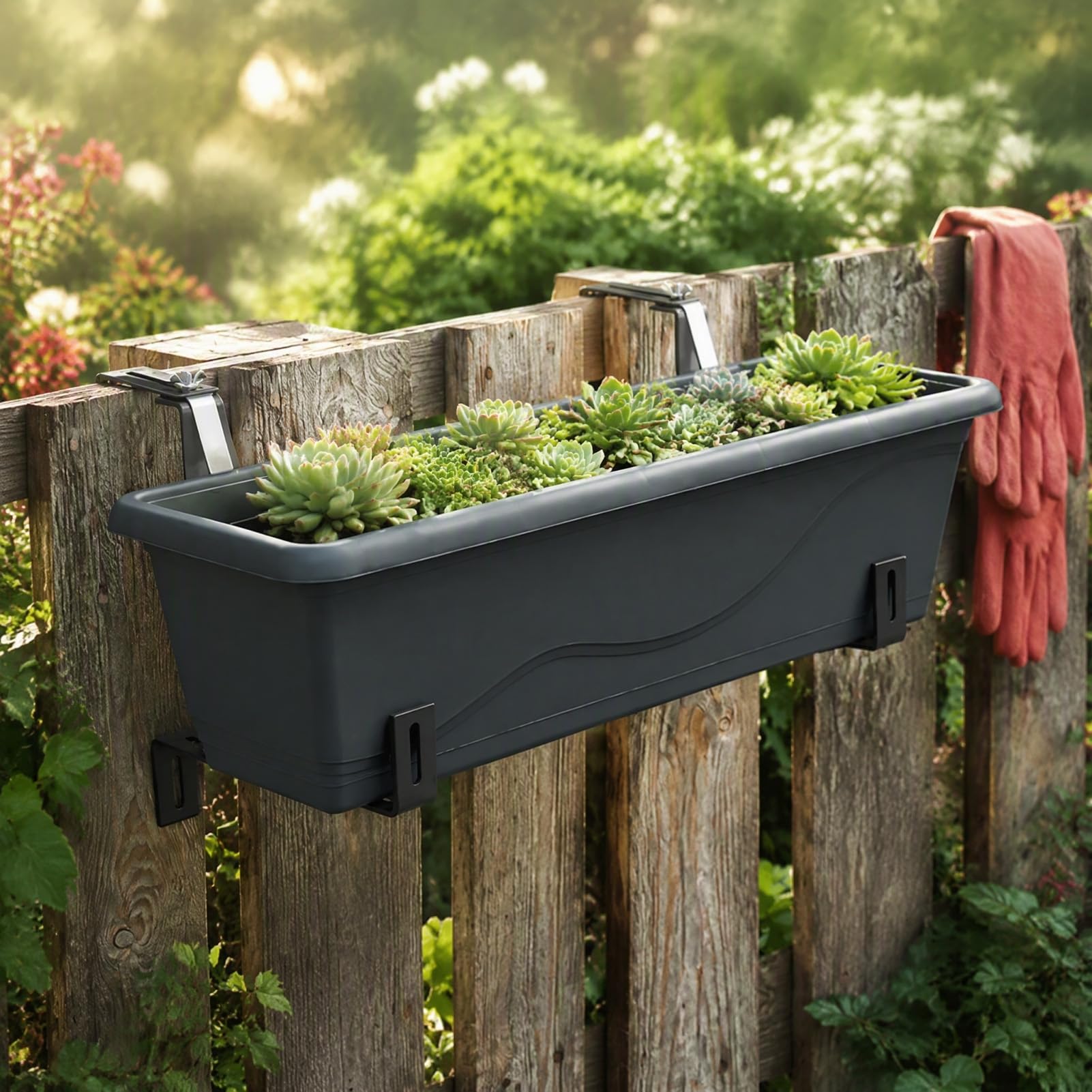 4er Set Verstellbare Blumenkastenhalterung Edelstahl ohne Bohren