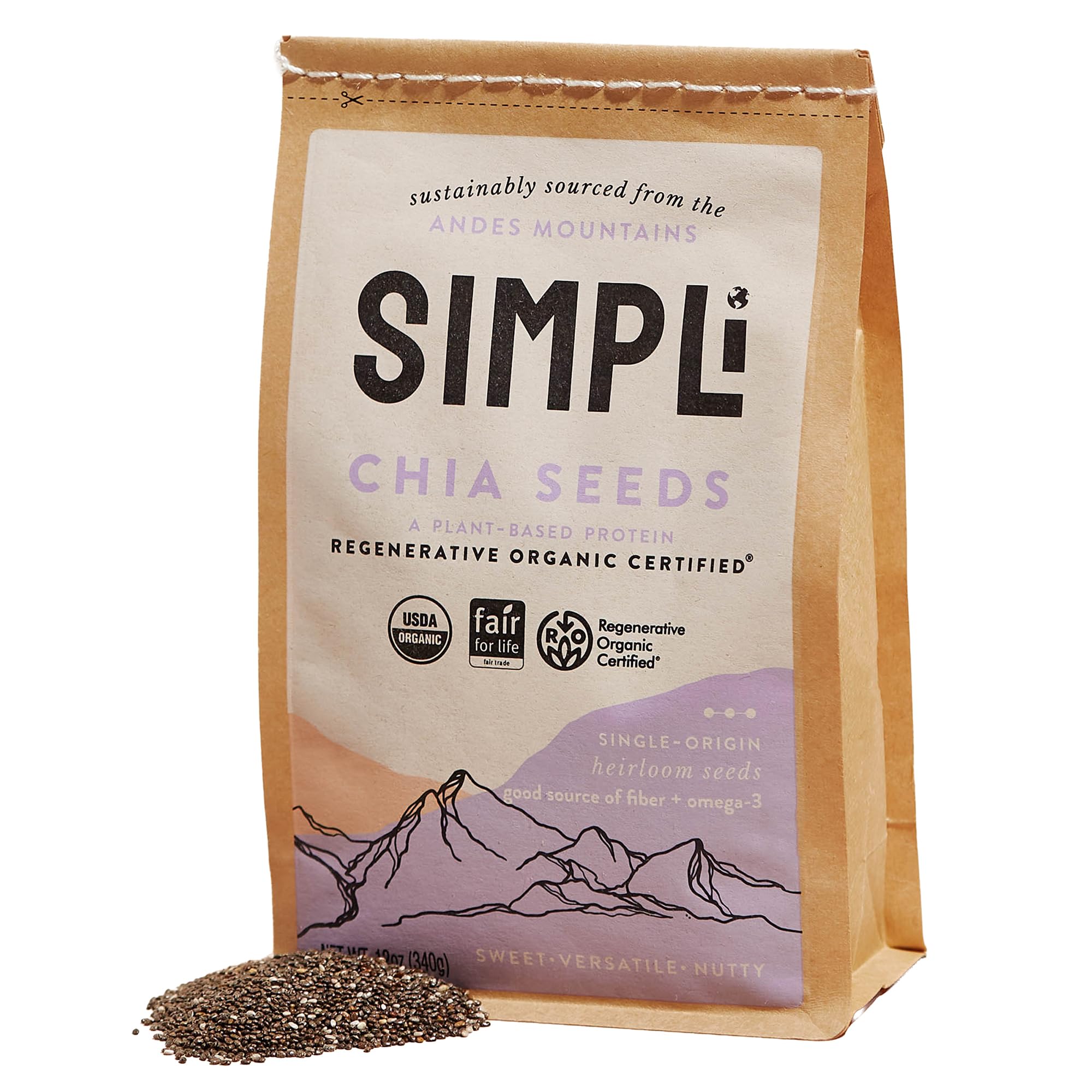 Amazon.com : SIMPLi Regenerative Organic Chia Seeds, Black Whole