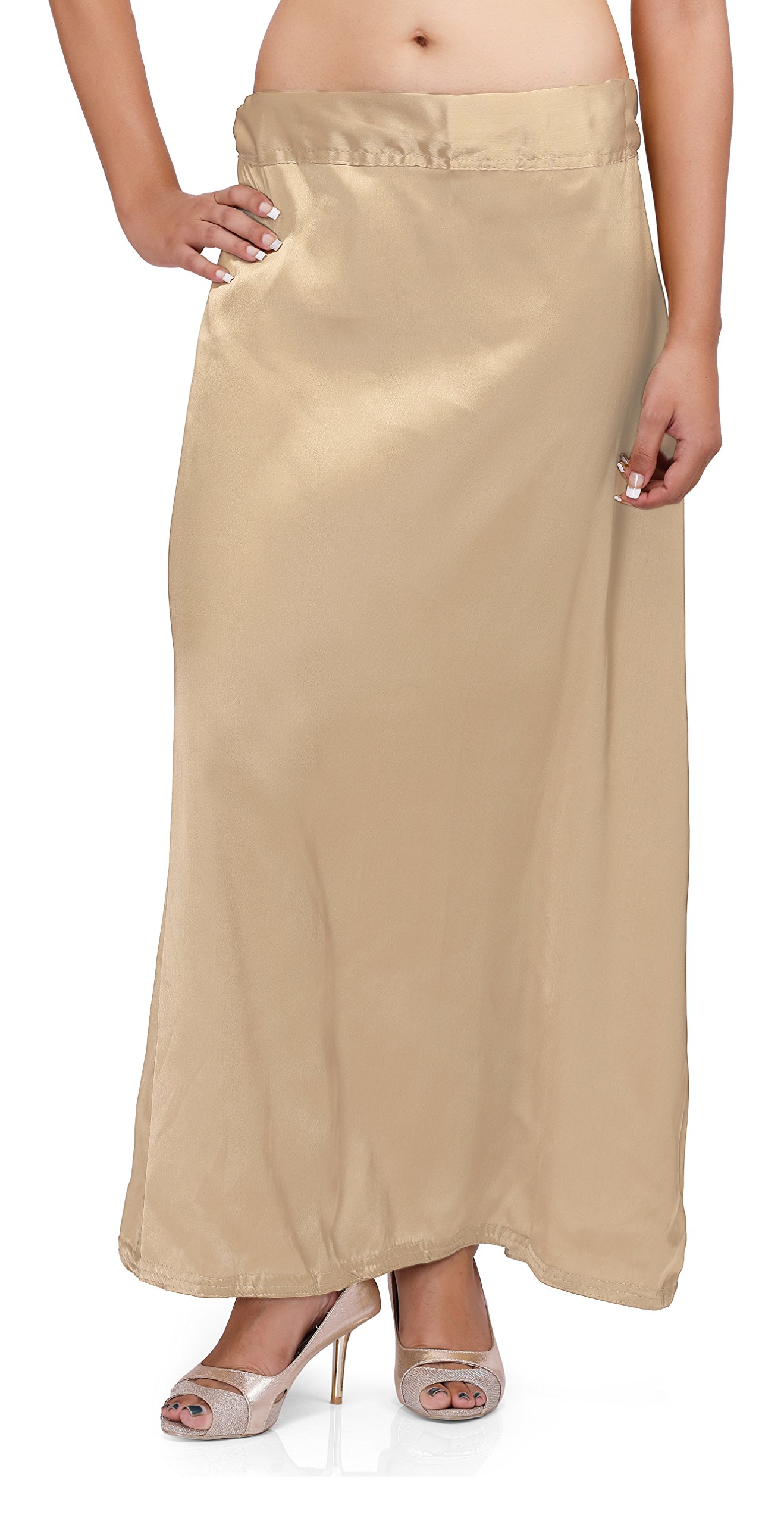 pkyc Women's Satin Petticoat (Beige)-picture-34