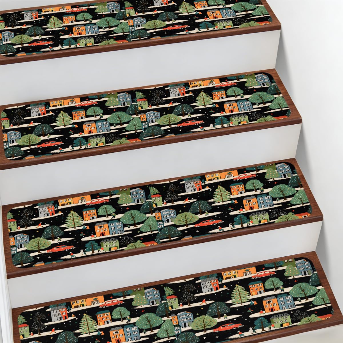 Evita caídas: peldaños antideslizantes Mexpekil para escaleras de madera de 76x20 cm, 10 uds