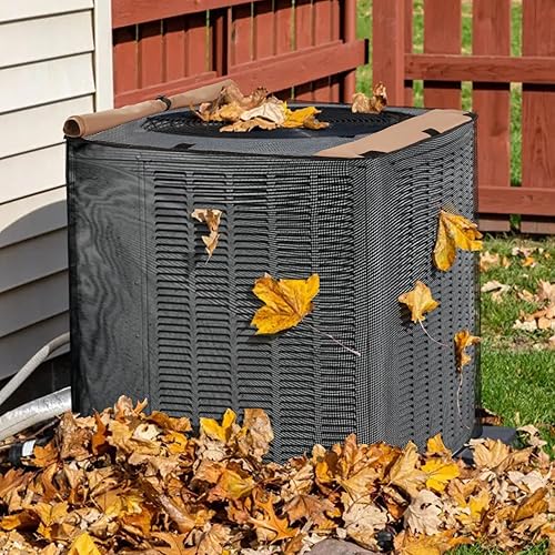 Vista 21 de ULTCOVER Cubierta cuadrada impermeable de aire acondicionado para unidades de aire acondicionado exteriores de hasta 36 pulgadas de ancho x 36 Negro