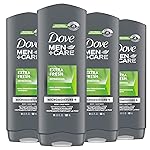 Dove Men+Care Body Wash Extra Fresh 4 Count for Men\'s Skin Care Body Wash Effectively Washes Away Bacteria While Nourishing Your Skin 18 oz