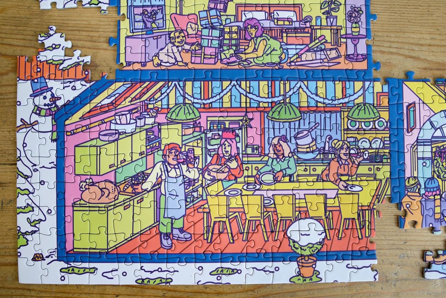 Holly Jolly Christmas House Jigsaw Puzzle – 1000 Piece Festive Puzzle Full of Fun, Chaos & Holiday Spirit for Adults Size 66 X 50 CM