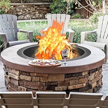 Amazon.com: OutVue 36 inch Fire Pit Ring, Firepit Ring for