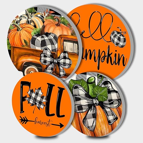 Fundas para quemador eléctrico de calabaza de otoño, 4 piezas de decoración de Halloween, cubierta redonda para quemador de estufa de 8 pulgadas y disponible en Yaxa Costa Rica