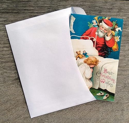 Vista 26 de PIXILUV Christmas Santa (paquete de 12) tarjetas de notas pequeñas tarjetas de felicitación # Joyful Christmas Santa Claus ~ postales de Navidad