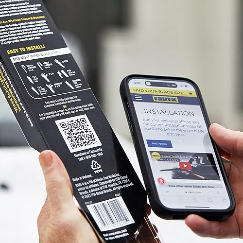 Miniatura 9 de Rain-X 870120 - Limpiaparabrisas prémium de la serie Rugged para camiones y SUV, limpiaparabrisas de 20 pulgadas (paquete de 1), limpiaparabrisas de
