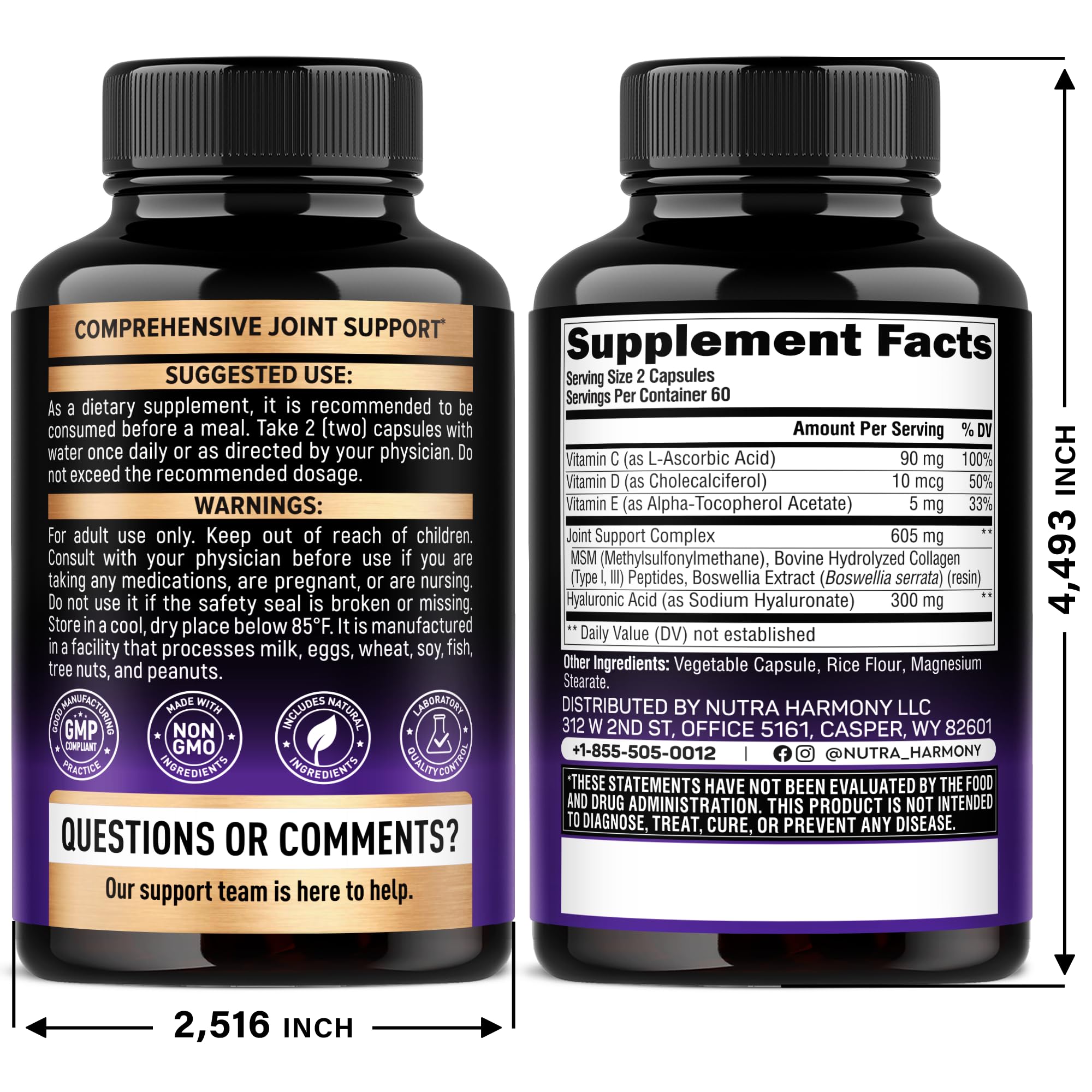 Hyaluronic Acid Supplements 1000mg - Skin & Joint Support - 120 Caps — Amazon image 2