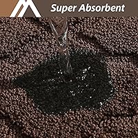 Vista 4 de COSY HOMEER Alfombras suaves de cocina [2 piezas] para el frente del fregadero alfombras de piso de cocina súper absorbentes y tapetes 20 x 30