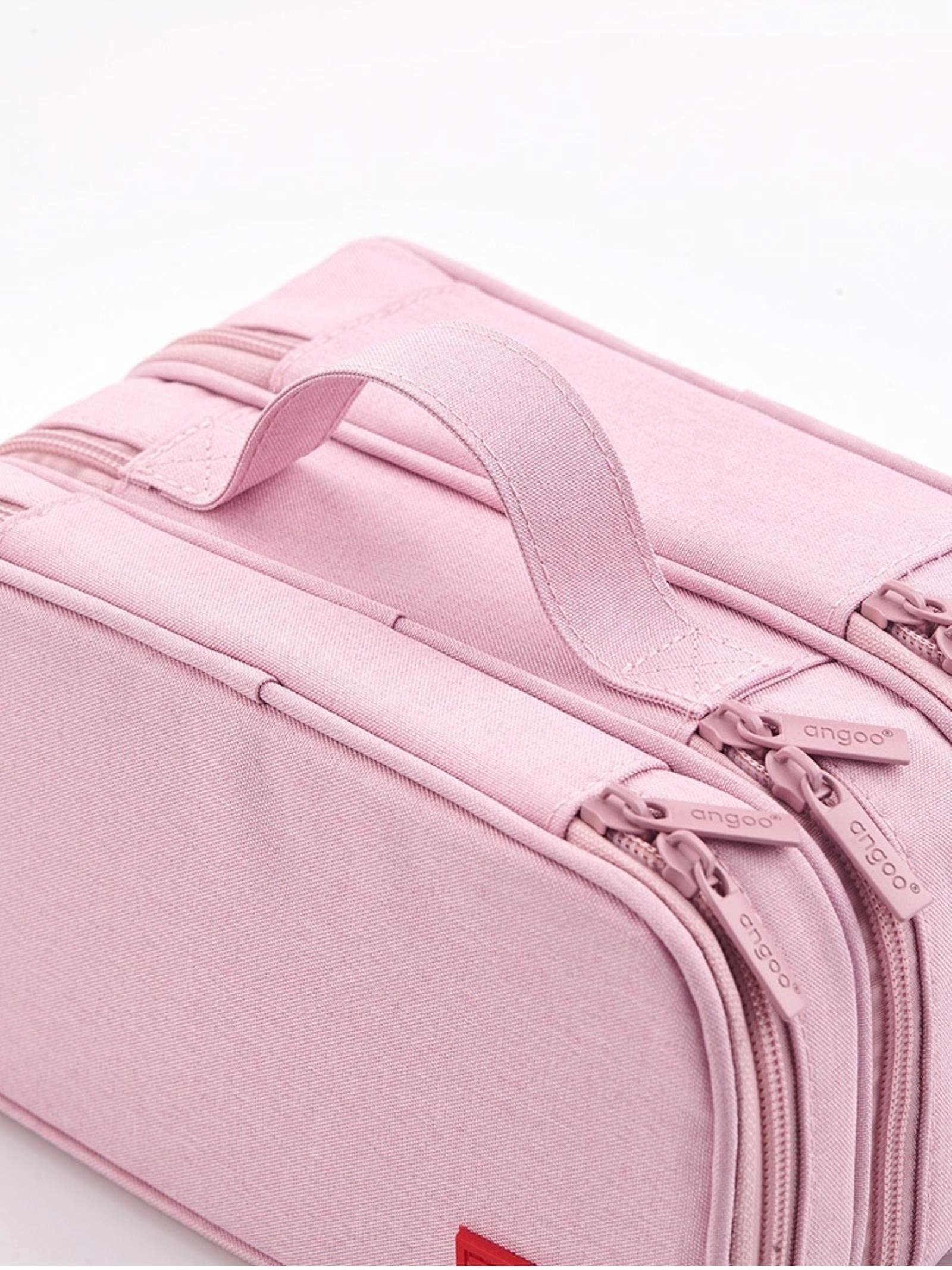 Astuccio per Matite 3 Strati Penna Sacchetto Matita Cassa Multi Storage Grande Maniglia Busta Organizzatore per Cartoleria Viaggio Cosmetico Spazzole Viaggio