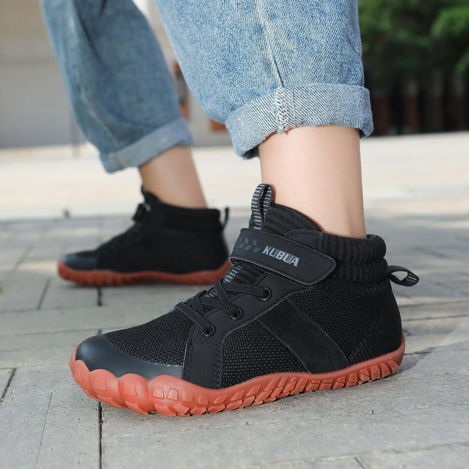 KUBUA Kids High Top Barefoot Shoes Boys Girls Minimalist Sneakers Lightweight Comfort Zero Drop Shoes Toddler Little Big Kid - Image 9