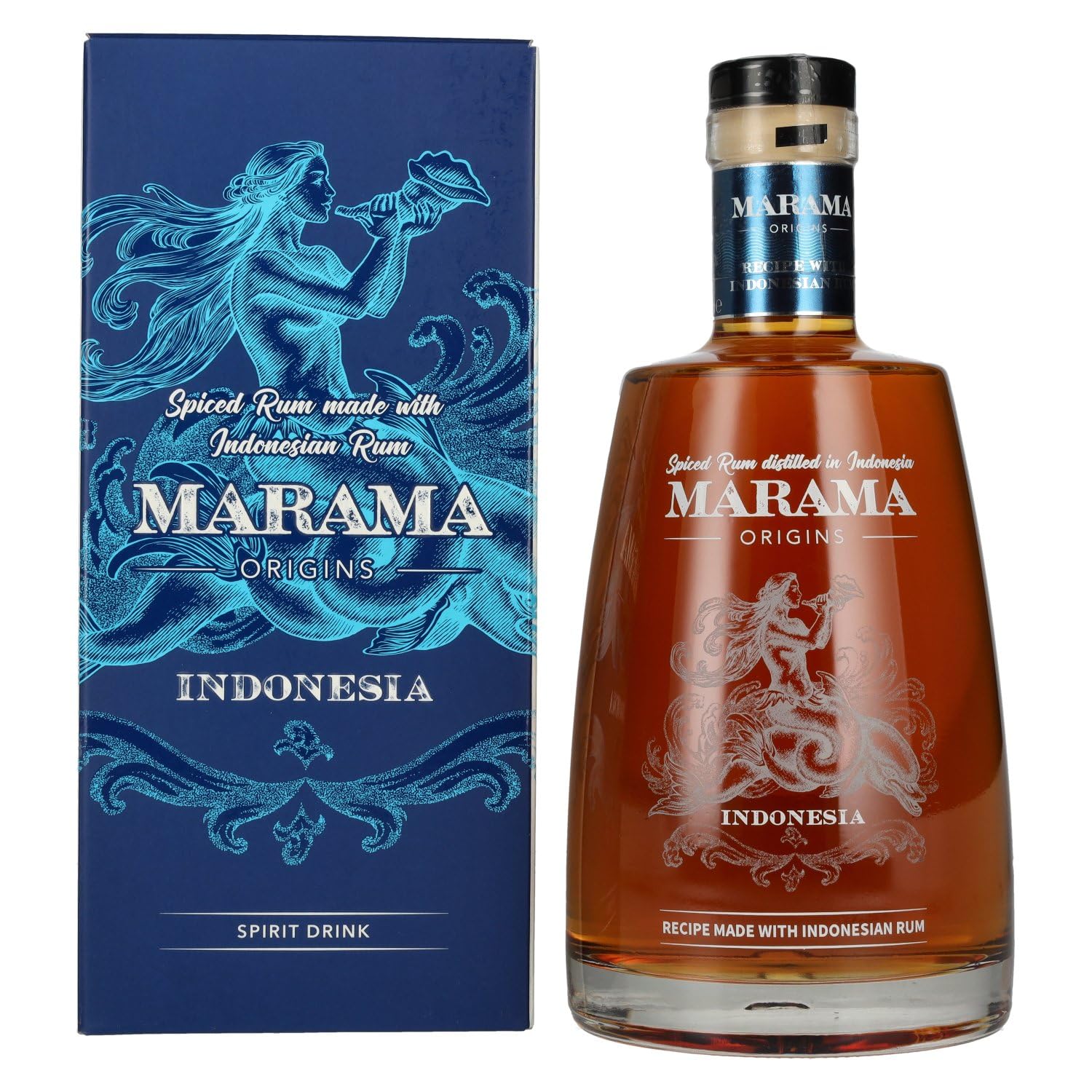 MARAMA Origins Indonesia, indonesischer Premium-Rum 40% vol. - hergestellt mit Spiced Rum, destilliert in Indonesien (1 x 0.7 l)
