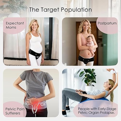Miniatura 6 de Cinturón de apoyo pélvico para embarazo y posparto, con 1 correa cruzada para la ingle y 1 paquete de gel, proporciona soporte de prolapso para