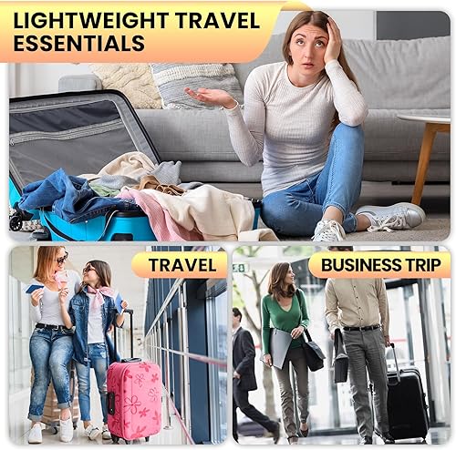 Miniatura 3 de Juego de 4 cubos de compresión para maletas, cubos de embalaje de malla comprimible para viajes, mujeres, organizadores de embalaje ultraligeros