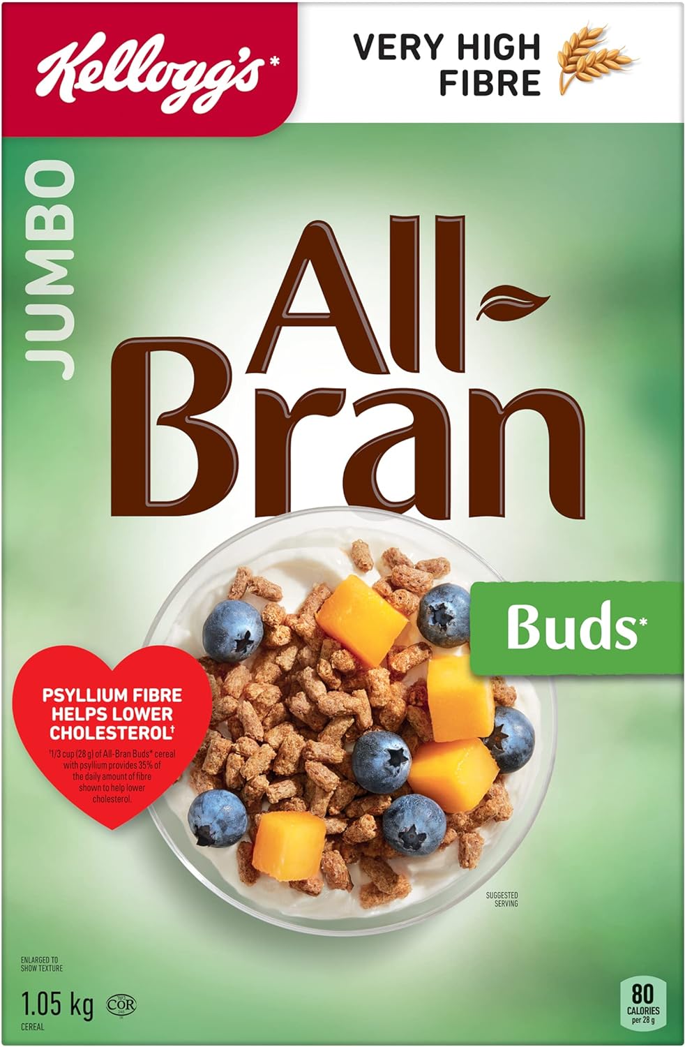 Kellogg's AllBran Buds Cereal, 1050g, Bran Buds, 1.05 kg (Pack of 1