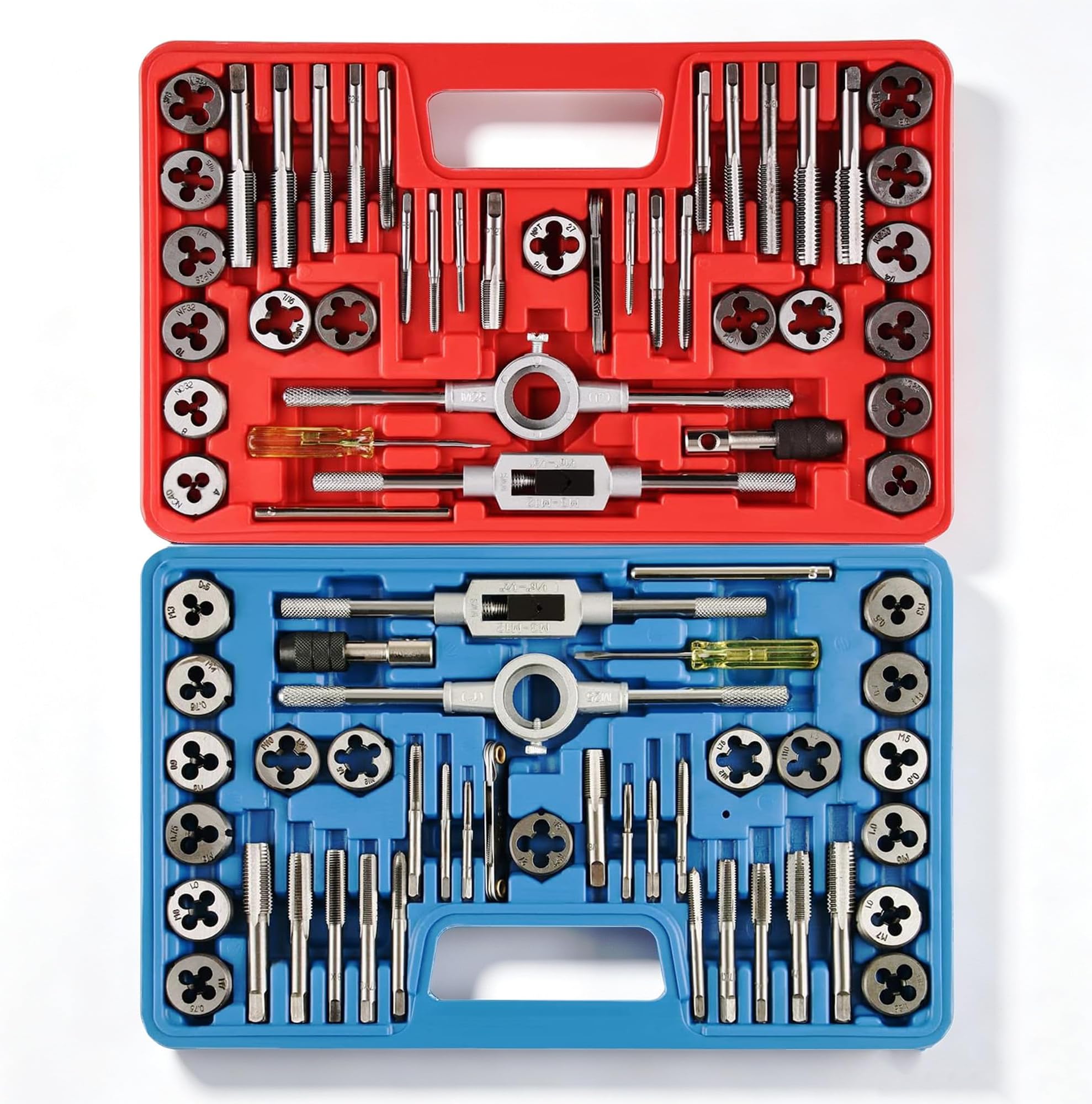 Anfrere 80pcs Tap and Die Set for Cutting External and Internal Threads
